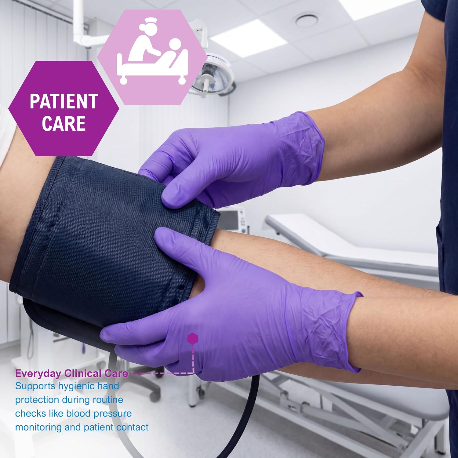 MedPride Powder-Free Nitrile Exam Gloves, Medium, Case/1000 (100 Count (Pack of 10)) - Image 3